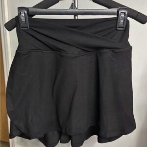 RaeMode Black Crossover Waist Skort with Pockets NWOT Size Small